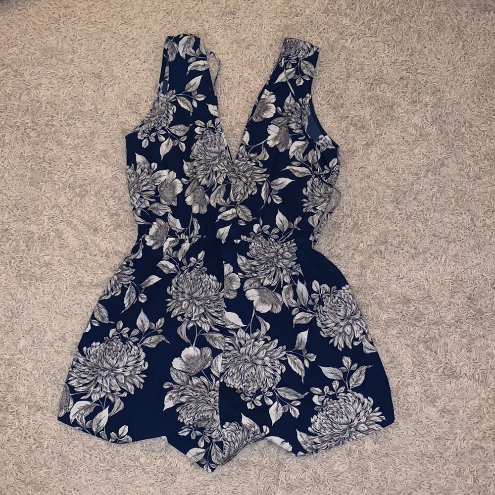 summer romper with a tie in back